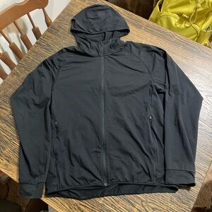 Uniqlo Airism Black Windbreaker Jacket - Men Medium